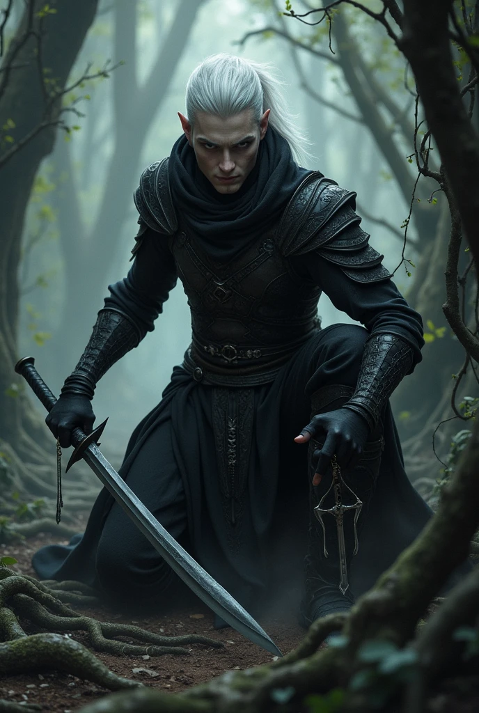Create a dark elf ninja