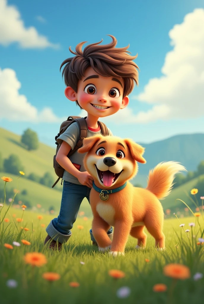 Boy with a dog