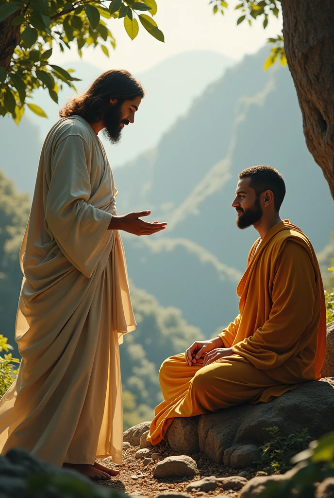 Jesus and Buddha talking 