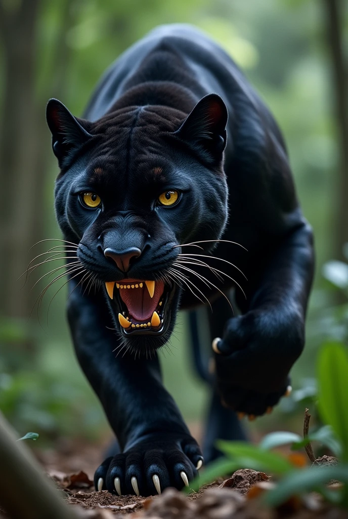 Black panther  aggressive 