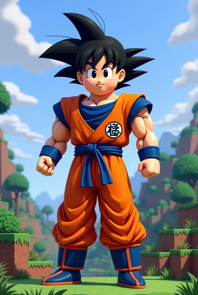Goku in Minecraft style