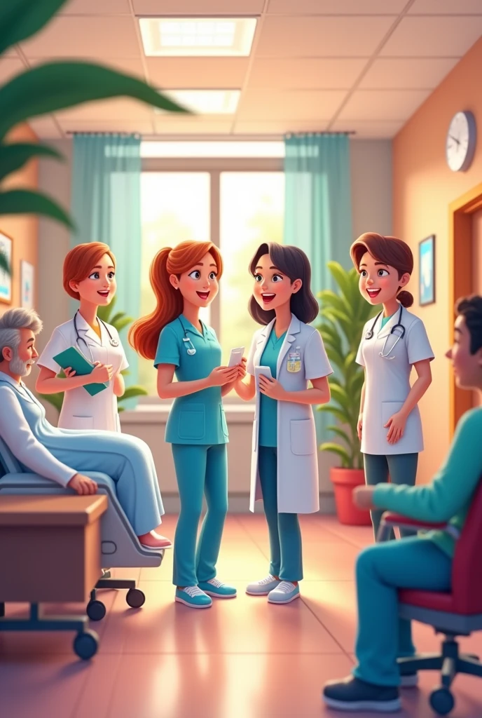 Animated image depicting the management of nursing teams in community care units