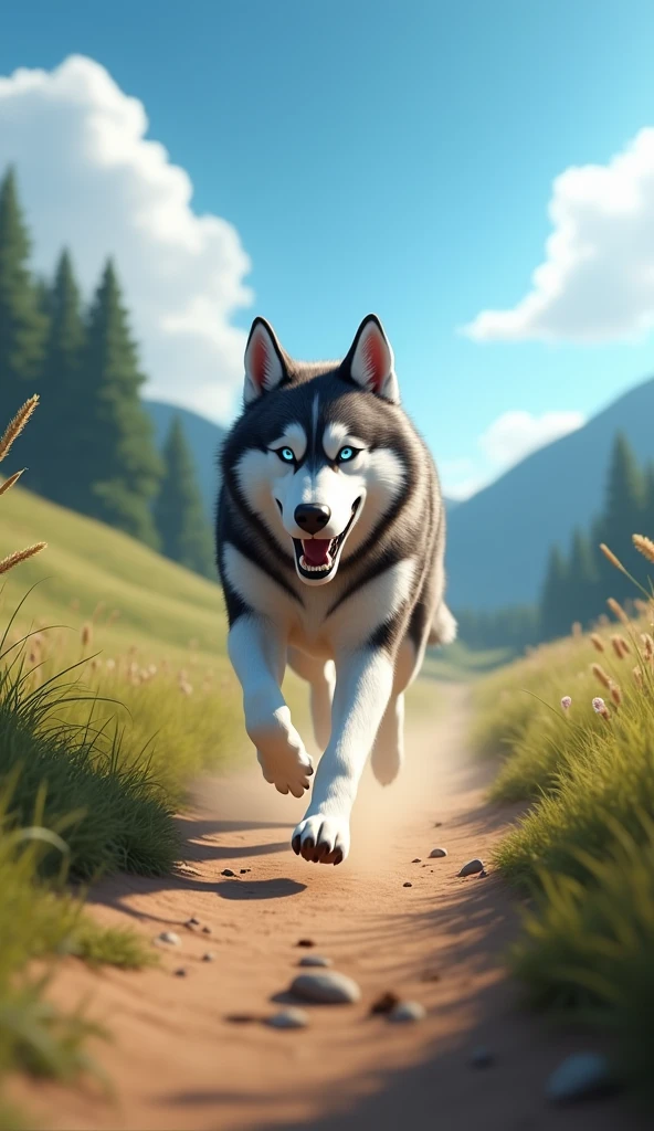 One day, Max the Siberian husky dog disappeared while running after an animal. 