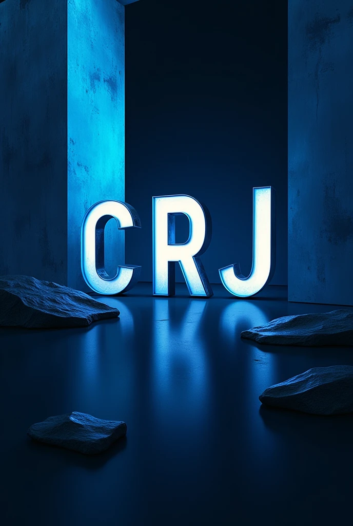 Create images written CRJ in blue and black color 

