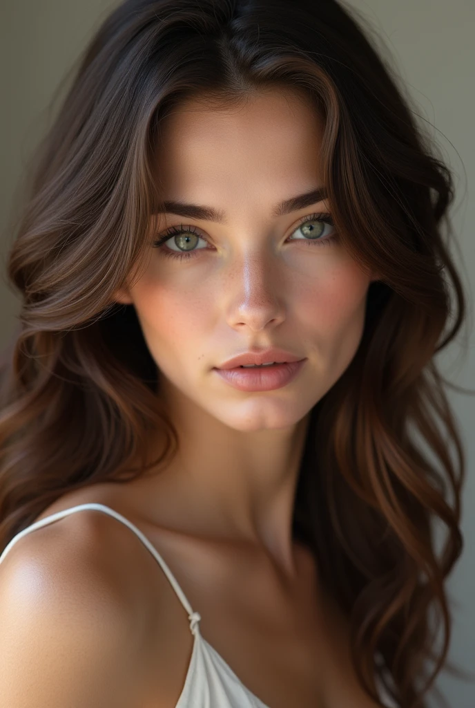 realistic brunette beauty
