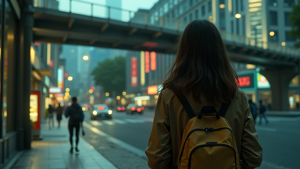 Walking in the streets full of light