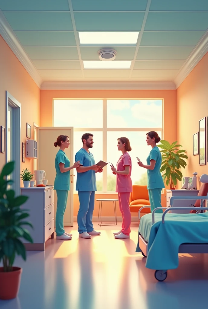
Animated image depicting the management of nursing teams in community care units