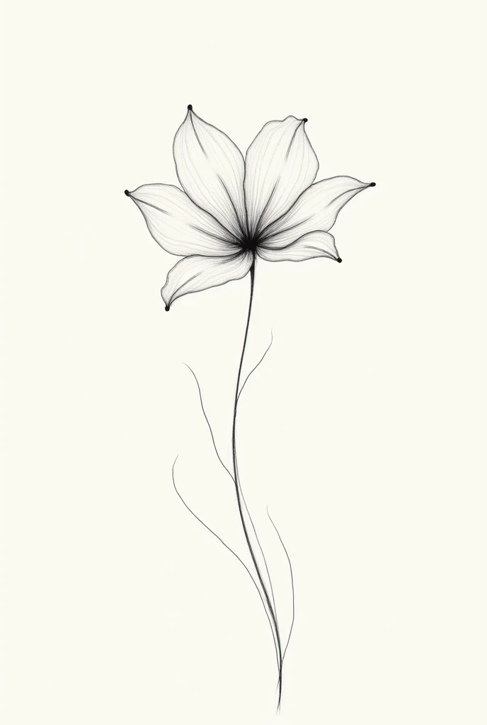 flower drawing lines
