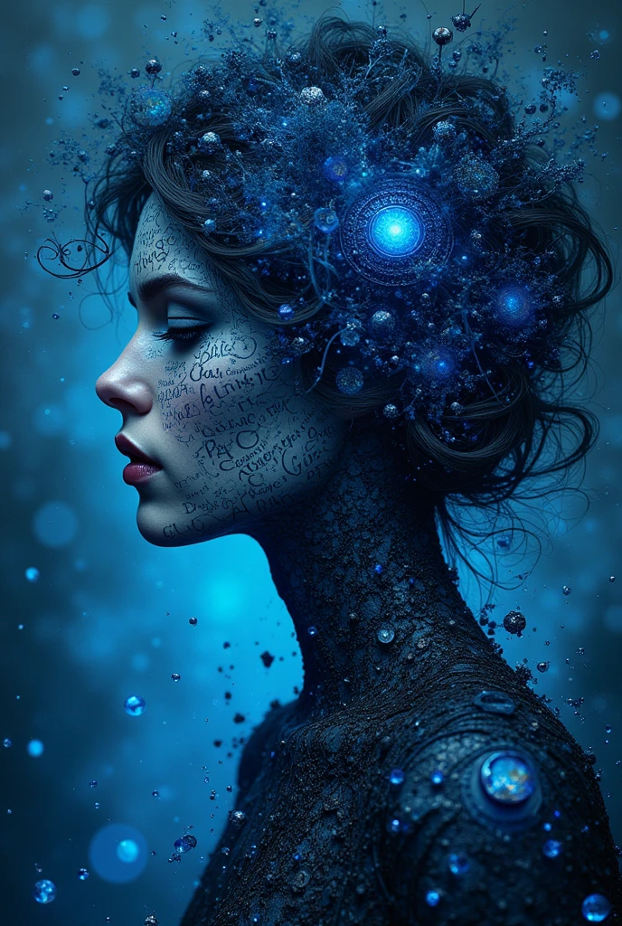 Create images written by CRJ in blue and black