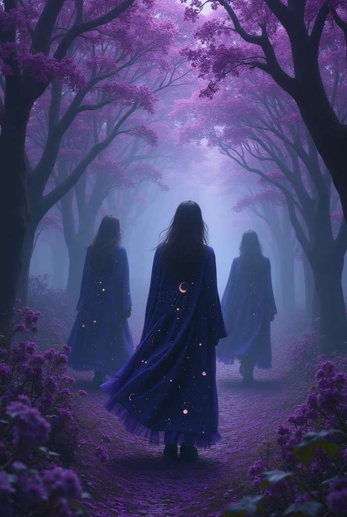 HIDDEN SIDE , PURPLE LEAF TREES , Witches, CONSTELLATION IN WITCH CLOTHES
