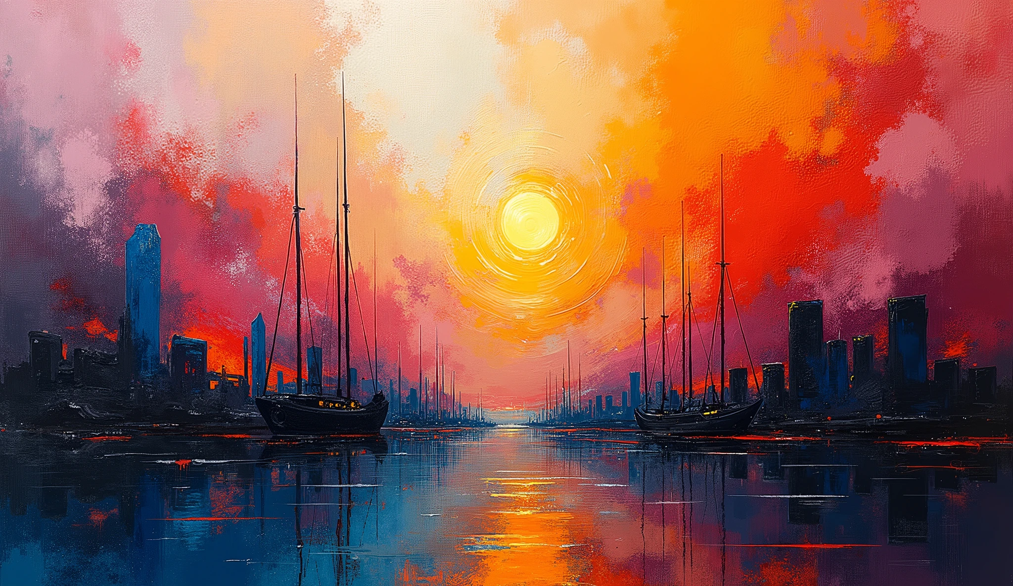 design a banner as an oil painting abstract art that should be artistic , extraordinary, 8k render , trending on art station