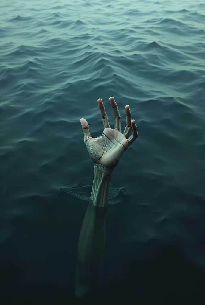 Cold The hand is out of the water