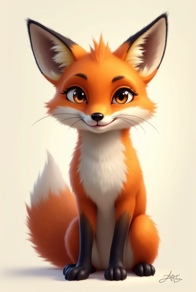 Win thinking male young fox with brown eyes, without background