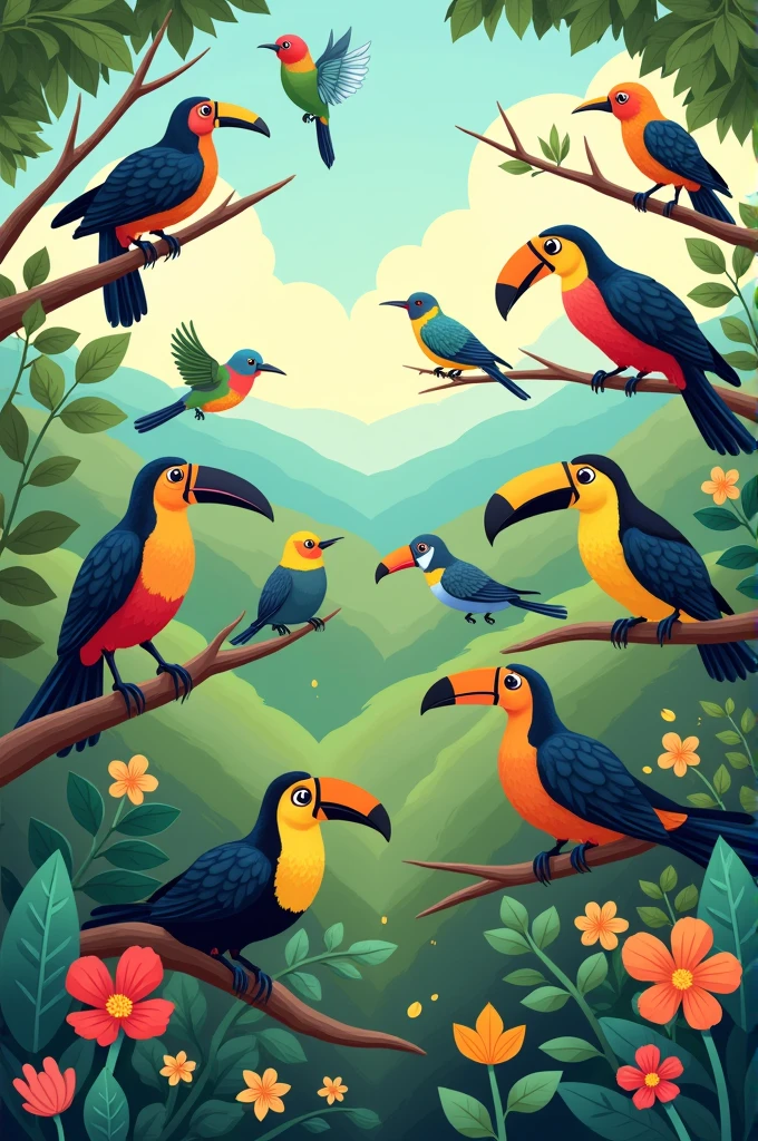 Image representing all the birds of Colombia for children