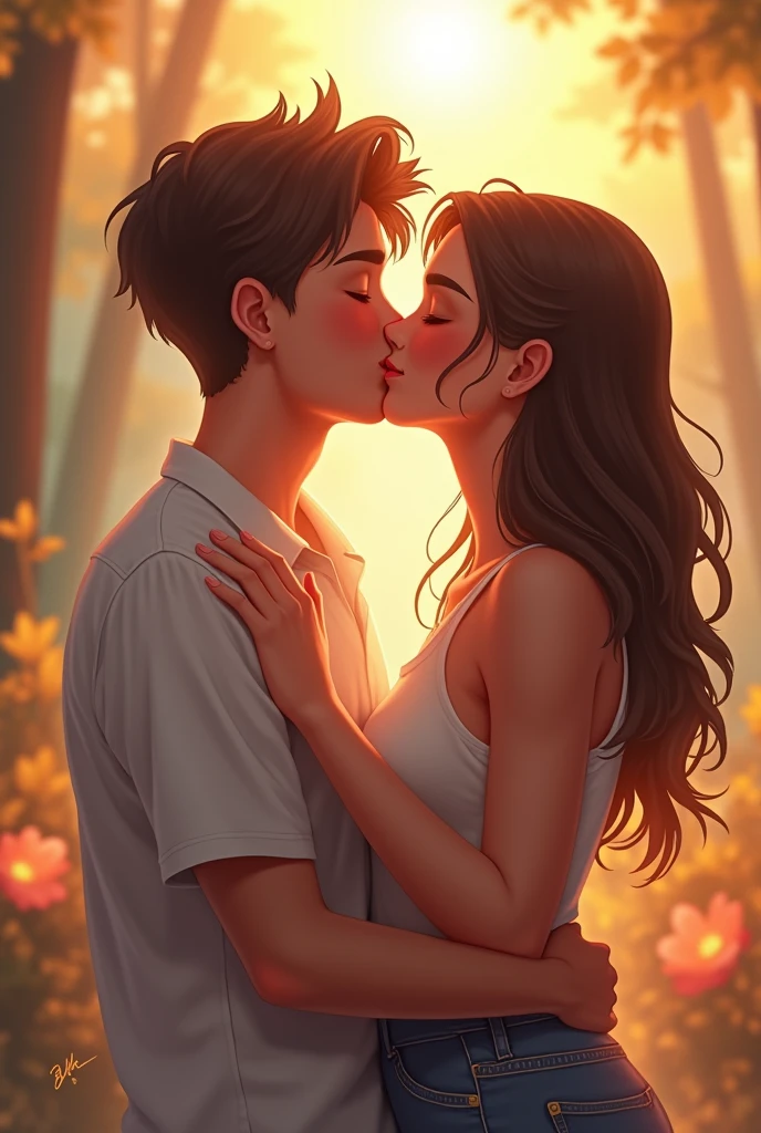 Best friend kissed together