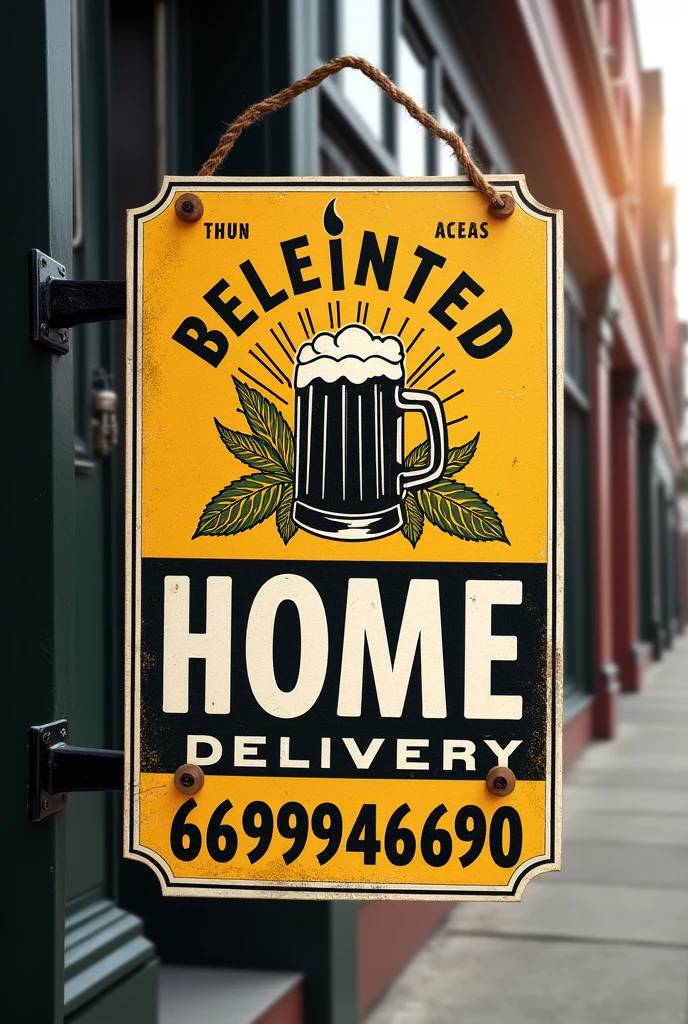 Make me a home delivery sign for a brewery and the number would be 6699946690