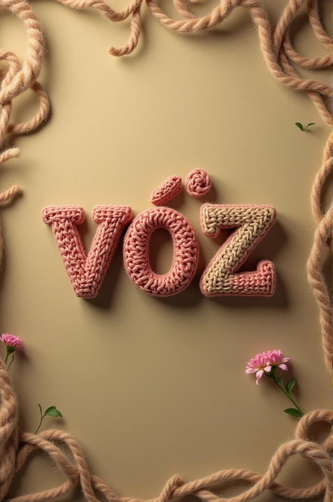Create the name Vó'z with a nostalgic and vintage typography that looks like a knitted name