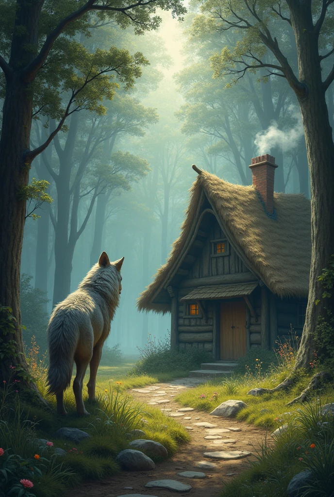 Wolf and the cottage