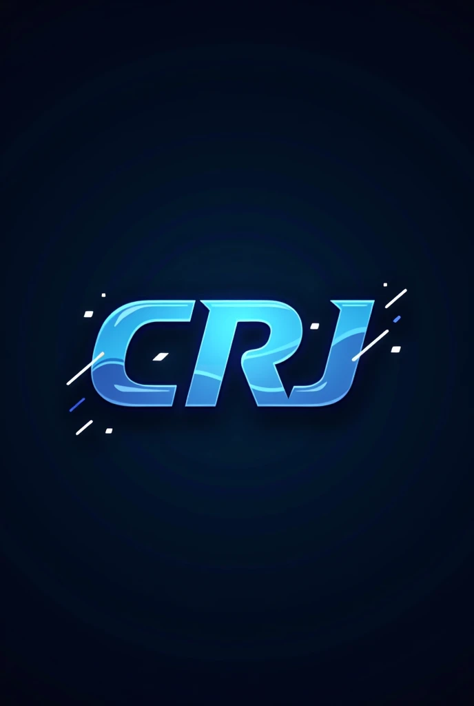 Create sports logo written CRJ TEAM in blue, black and white