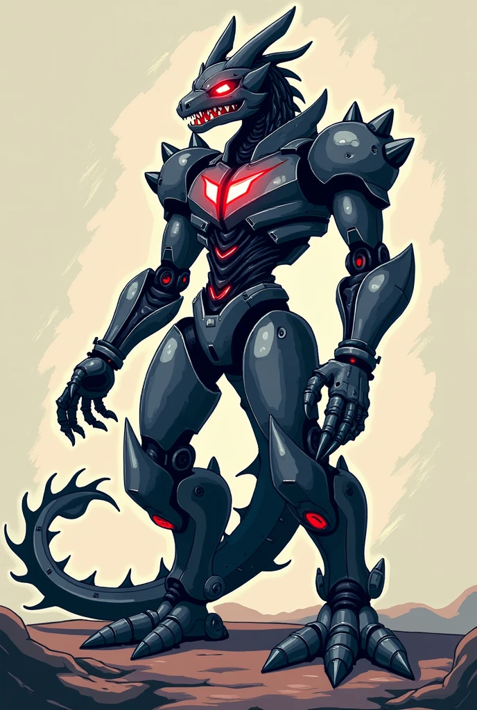 
"An 8-bit style pixel art of a dragon robot facing the viewer, designed for a T-shirt. The dragon robot has a mechanical, futuristic appearance with glowing red eyes and sharp metallic scales. Its expression is intense and menacing, with its mouth slightly open, revealing robotic teeth. The background is simple to emphasize the dragon robot, giving it a bold and striking look suitable for a shirt design."
