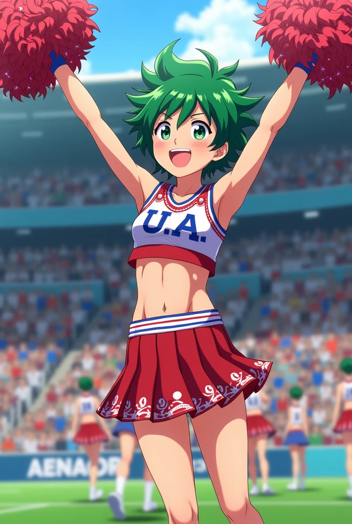 Izuku cheerleader like the ua girls
