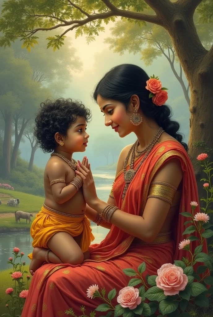 shri krishna with yasoda