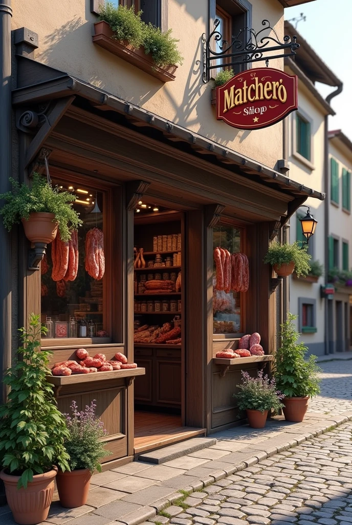A butcher shop from outside