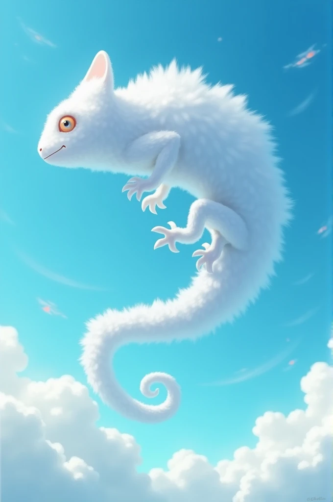 A chameleon-shaped cloud