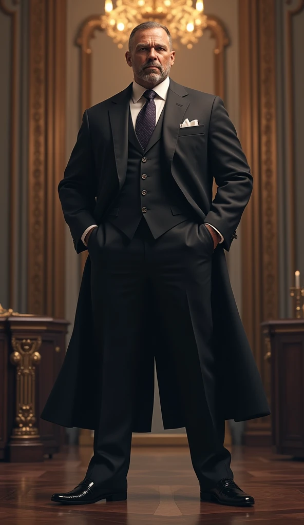 One powerful man character 