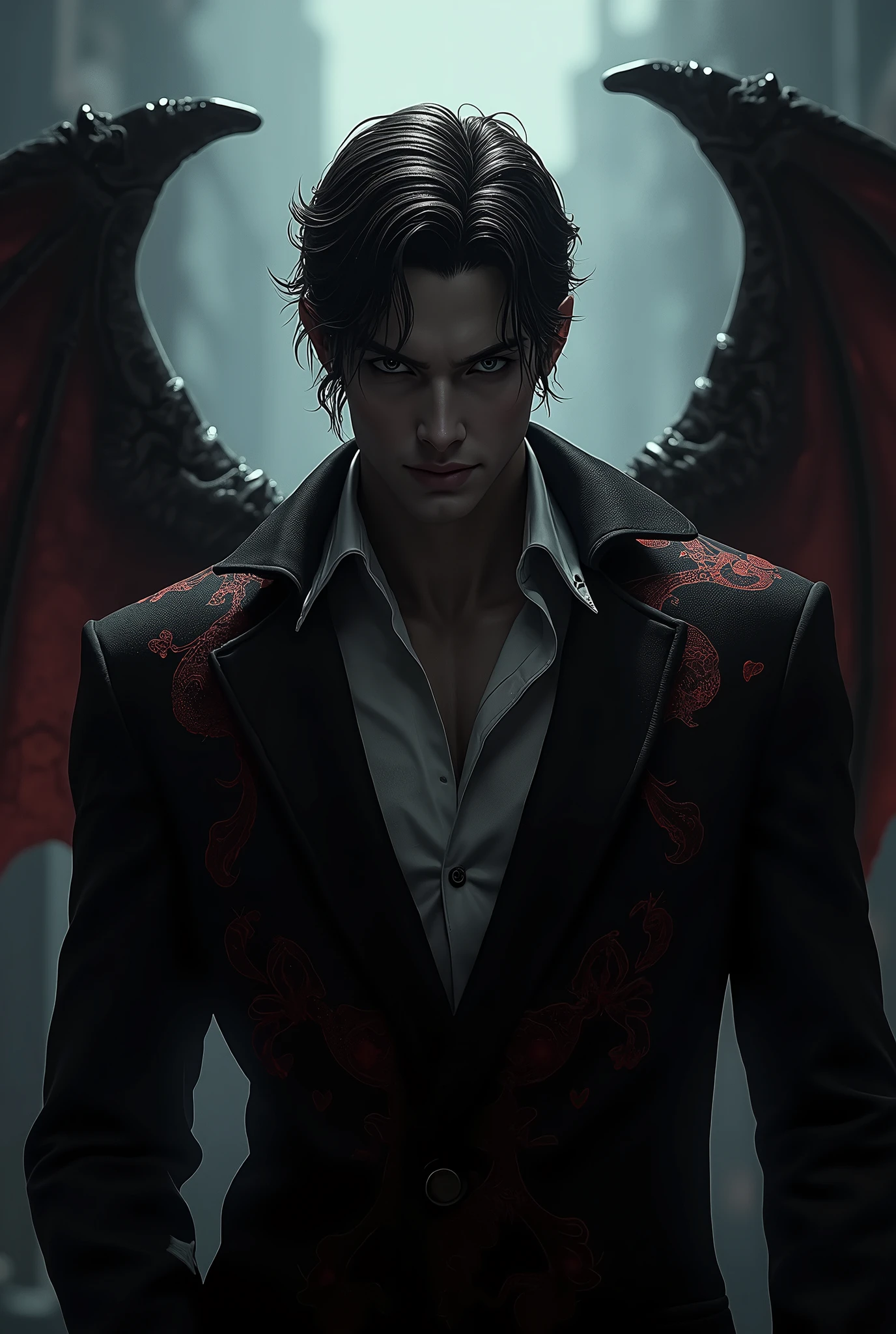 Generates an image of Lucifer from the game "Romance Club"
