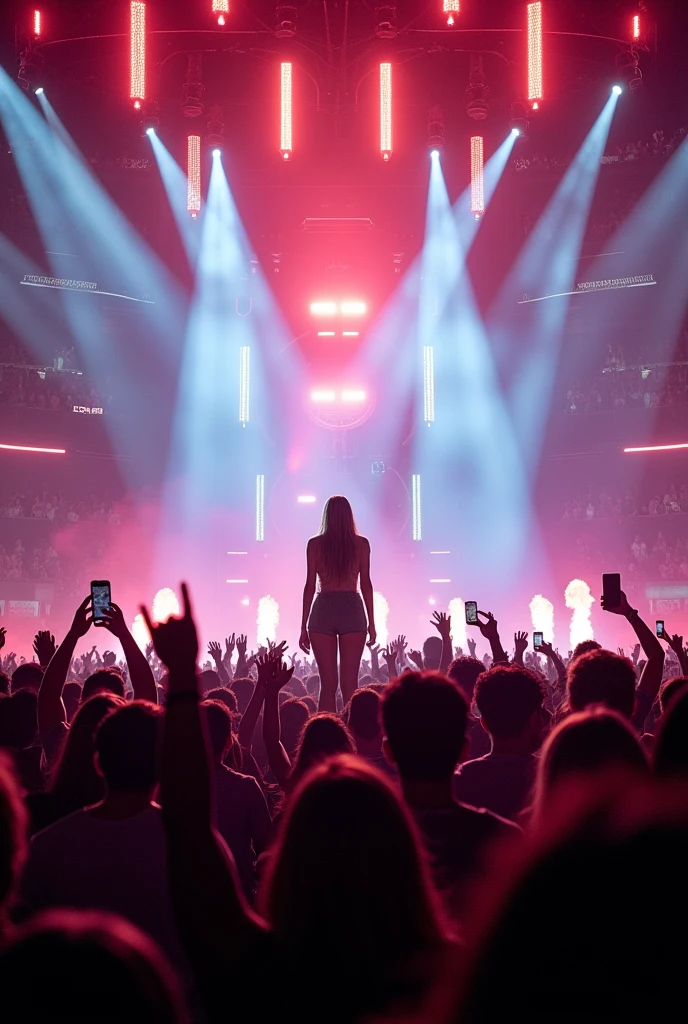 Ariana Grande concert stage with thousands of fans