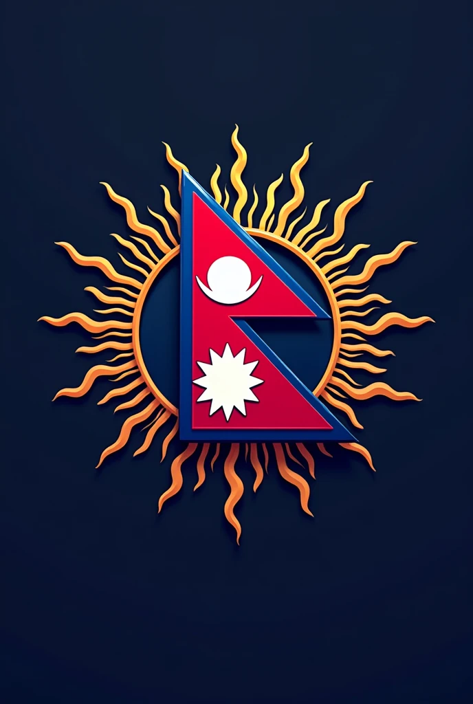 logo for the Clash of Clans game with the name (Nabin Sapkota) The logo should include the Nepalese flag