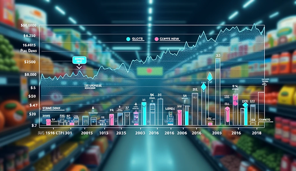 A comparison of grocery prices over time, showing noticeable increa