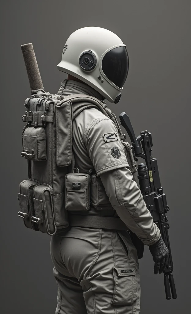 man in a black and white photo with a gun, wearing tactical gear, dressed in tactical armor, heavily armed, french special ops, wearing techwear and armor, combat gear, future combat gear, modern military gear, tactical gear, ready for combat, shoulder mounted gun, profile shot, military gear, black tactical gear
Preparing 
