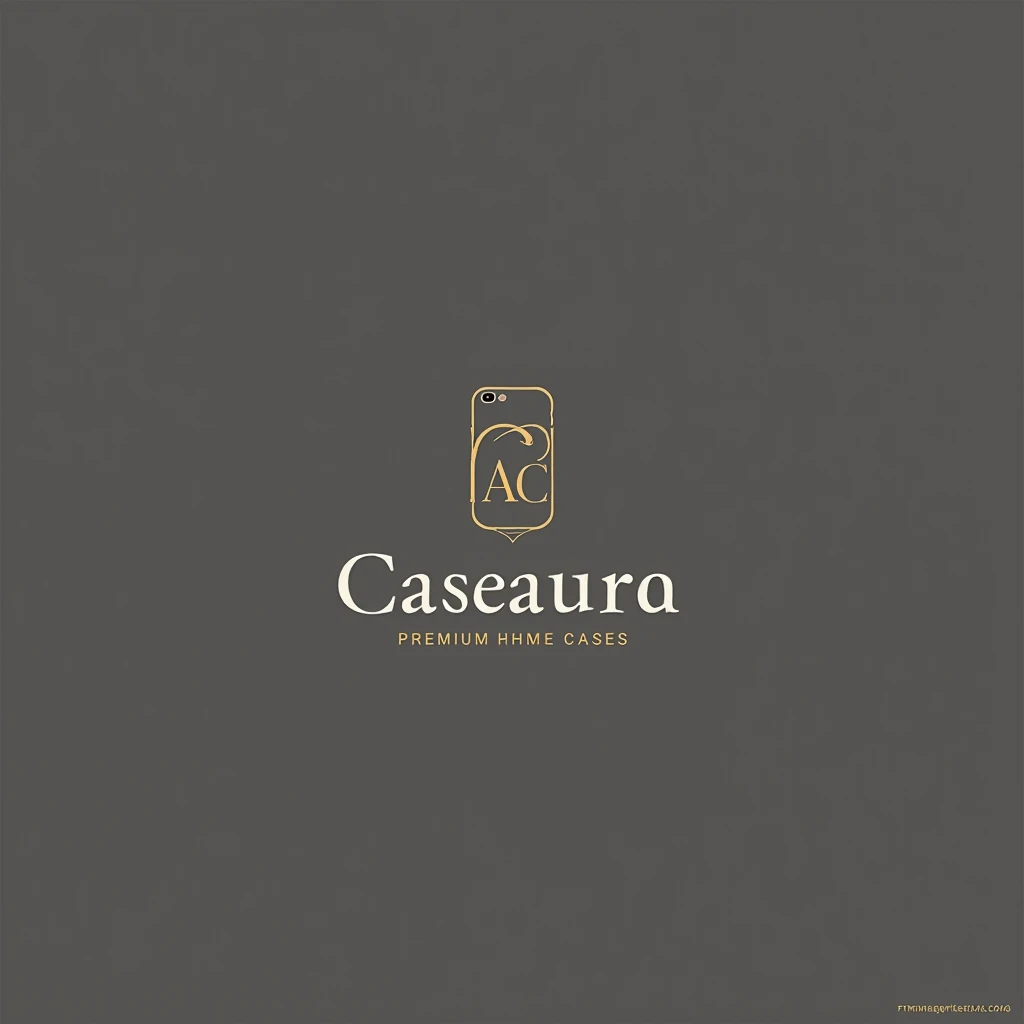 Make professional and aesthetic logo for online business page of phone case named "CaseAura" with a slogan "Gives your phone aura"