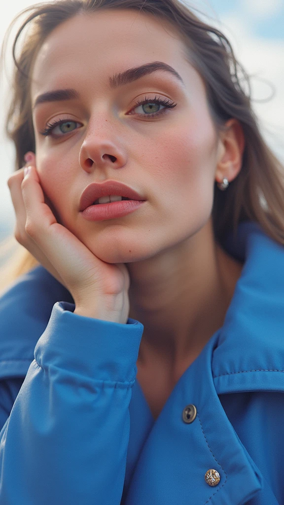 Use the face from the picture tip and make a woman