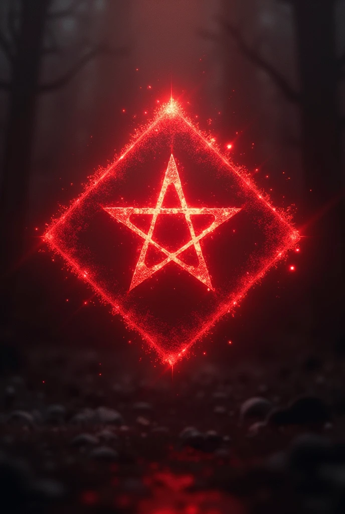 Red square pentogram
