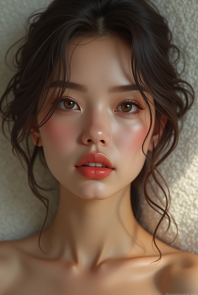 The face that is more rounded and with more fleshy lips and that is naked