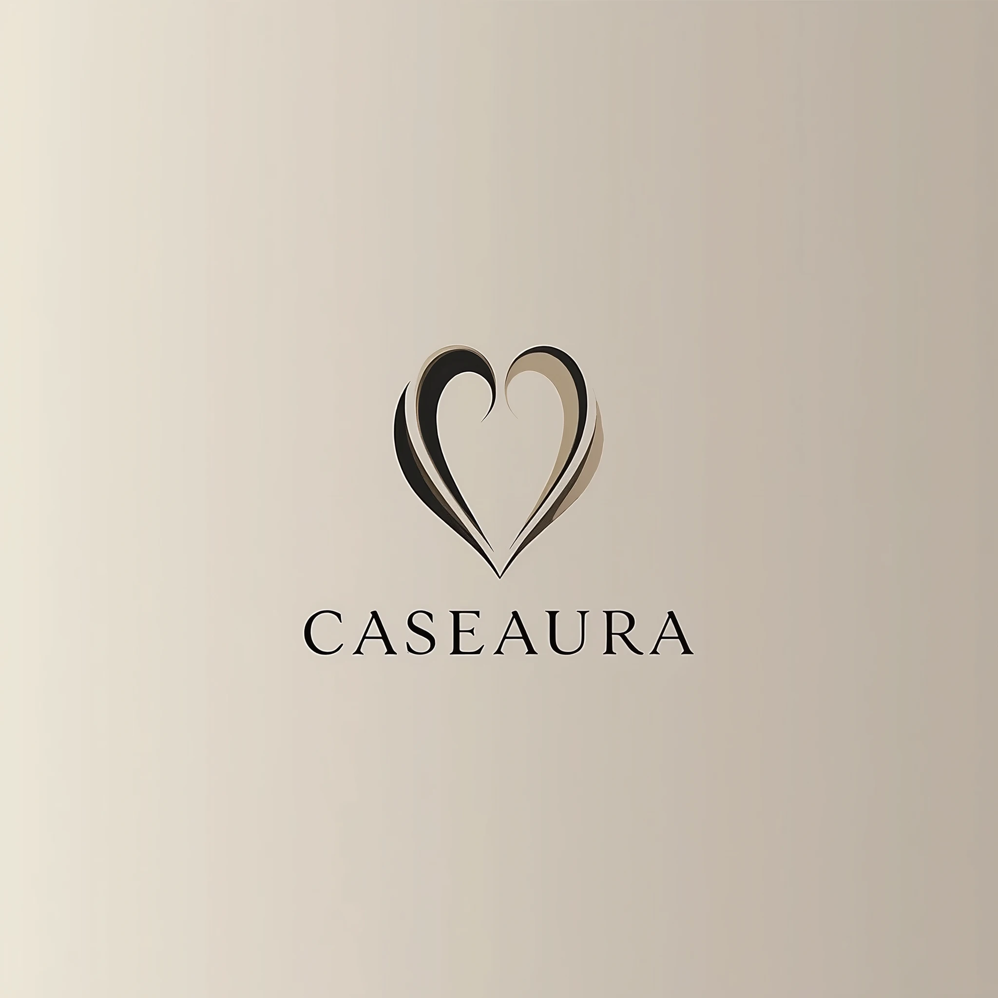 Make professional and aesthetic logo for online business page of phone case named "CaseAura" with a slogan "Gives your phone aura"