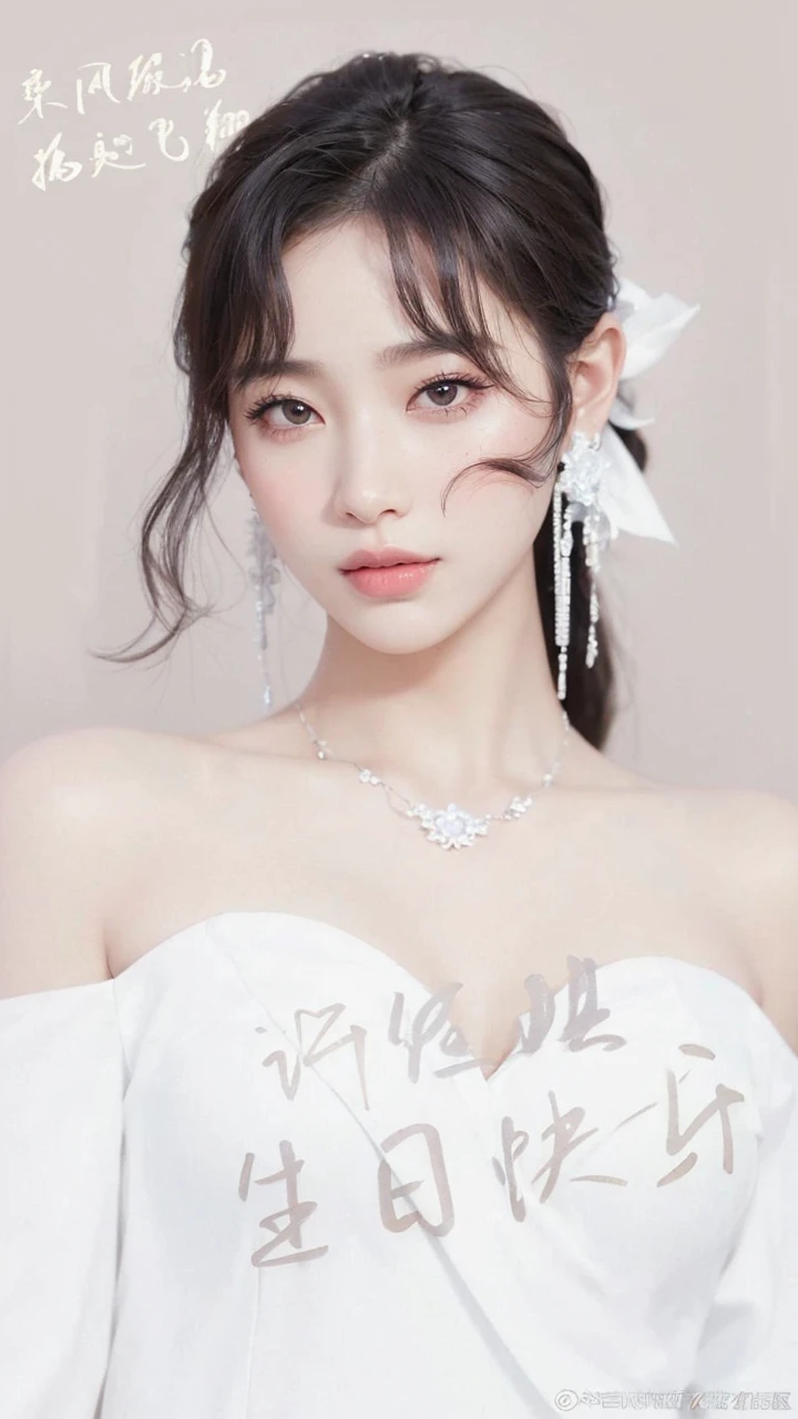 a beautiful young woman, detailed face, detailed eyes with long eyelashes, detailed lips, intricate hairstyle, elegant dress, graceful pose, serene expression, natural outdoor setting, warm golden lighting, lush greenery, (best quality,4k,8k,highres,masterpiece:1.2),ultra-detailed,(realistic,photorealistic,photo-realistic:1.37),cinematic,dramatic lighting,vibrant colors,pretty lips,asian,asian beauty, sharp facial features, serene and relaxed expression