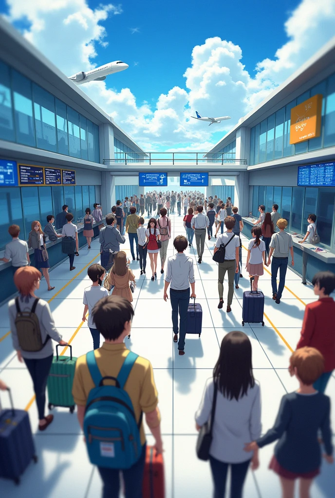 Anime airport trip