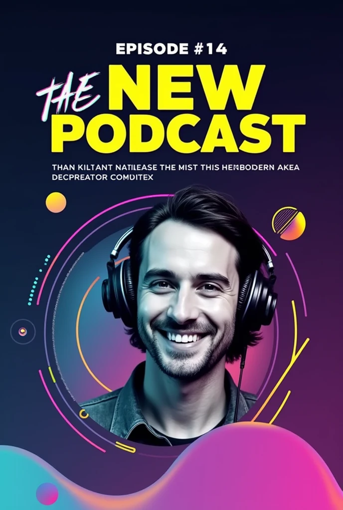 Prompt:
"Create an eye-catching Instagram post announcing the release of a new podcast episode with the following details:
Background: Use a gradient background with a dark-to-light transition, such as deep navy fading into a vibrant color like purple or teal. This adds depth and makes the design more dynamic.
Title Text: Place the episode title in a bold, modern sans-serif font like 'Montserrat' or 'Bebas Neue,' using a bright, contrasting color like neon yellow or white. The title should be large and centered at the top, reading something like 'New Episode Out Now!'
Subheadline or Short Description: Below the title, include a short description in a slightly smaller, sleek font like 'Open Sans.' Use a white or light gray color. The text could say something like 'Join us as we dive into the latest trends.'
Host or Guest Image: Feature a high-quality, cutout image of the host or guest in the center, slightly tilted or overlapped by graphic elements. Apply a subtle shadow or glow effect around the image to make it pop from the background.
Visual Elements:
Sound Waves or Audio Lines: Add subtle but dynamic sound wave graphics or audio line visuals emanating from the sides of the host image or near the title. Use a matching color scheme, like neon yellow or blue, to create motion and energy.
Geometric Shapes: Include overlapping circles, triangles, or rectangles in the background, with varying levels of transparency. These shapes can be in complementary colors (e.g., light blues, purples, or pinks) to add depth and interest without overwhelming the main content.
Icons: Place small, modern icons that represent the podcast theme (e.g., a microphone, headphones, or a podcast symbol) near the bottom corners or integrated within the background elements. These should be in a bright color to ensure they stand out.
Highlight Box: Use a semi-transparent highlight box or ribbon behind the subheadline text to make it stand out more. This box can be in a subtle gradient, ma