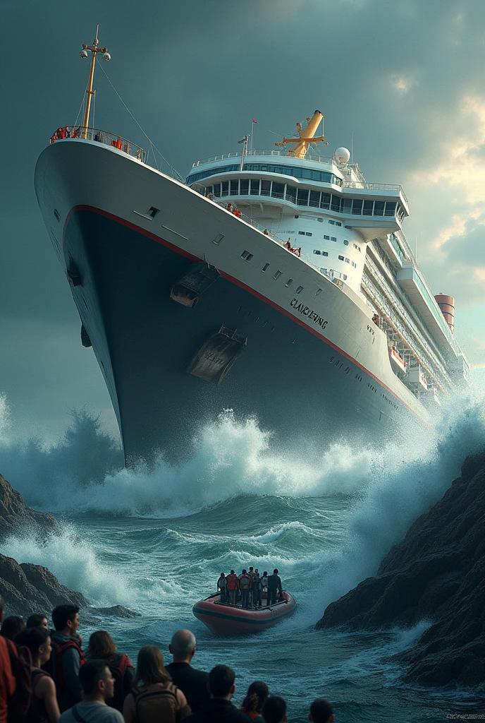 the cruise ship started sinking