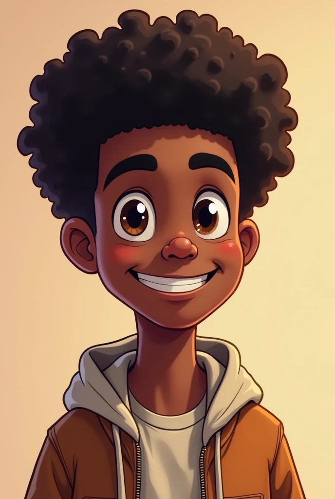 Avatar pra canal no YouTube homem desenhado homem negro child de cabelo afro (child) man in hood cartoon style image Cartoon Network
