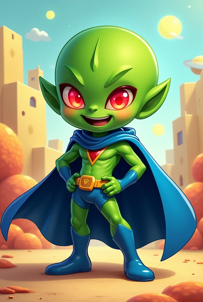 Martian Manhunter Avatar, cartoon for toddlers, blue cape