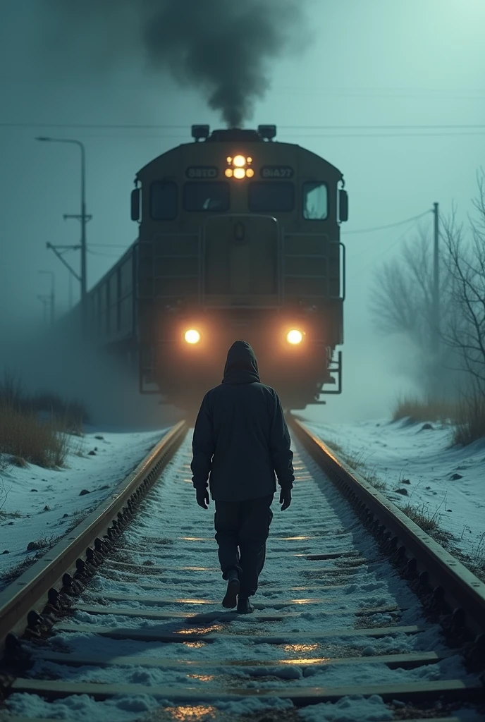 Cold scary die hit by a train