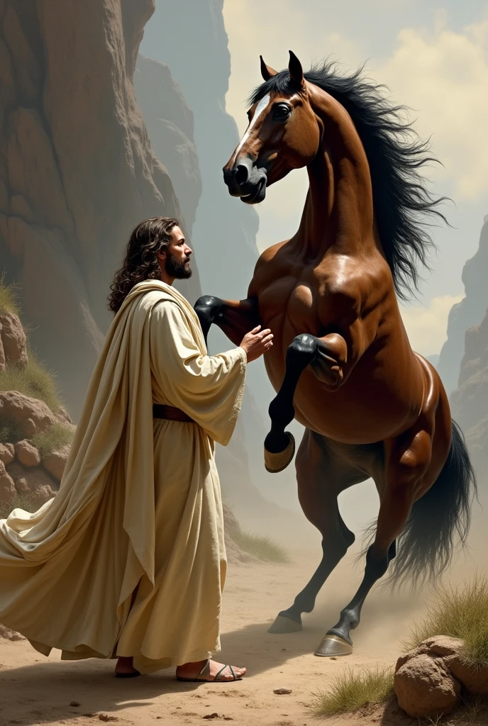 Jesus fight dangerous horse