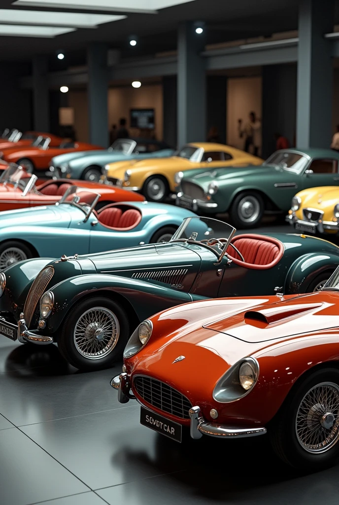 A collection of rare cars