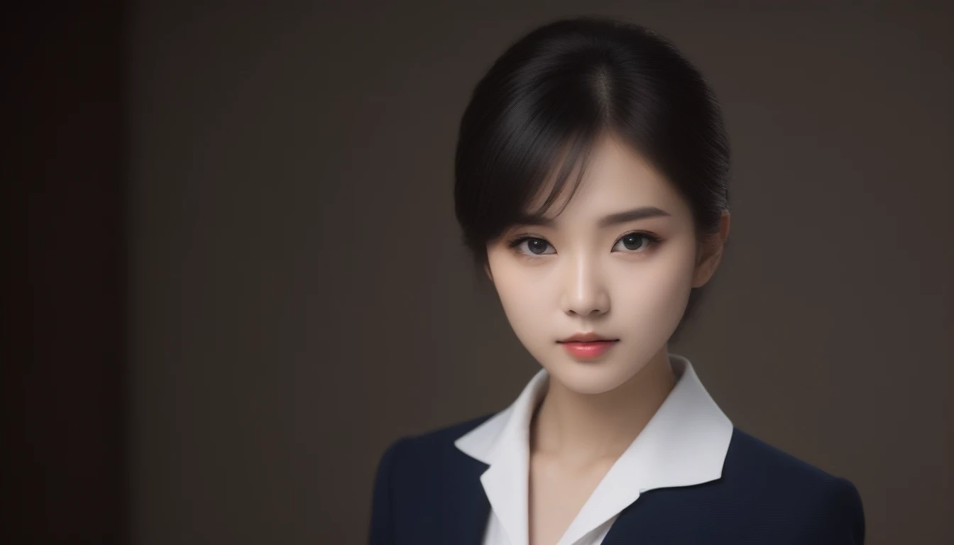 8k, Ultra-high resolution, Highest quality, masterpiece, 三分割法によるphotograph,Surreal, photograph, 1 , (:1.3), cute, cute顔, 細部までBeautiful Eyes, 細かくdetailedに,masterpiece,One Girl:1.2,Japanese women,Secretary,upper body,glaring,Black short hair,Feathered hair,from side,(White collared shirt:1.3),Dark blue blazer,Reception room,white collar,(Beautiful attention to detail),Subtle details, detailedな顔,anger,Attractive eyes,(ポートレートphotograph:1.4),(Photorealistic images:1.4),Fantasy art,(Beautiful Face:1.4),美しくAttractive eyes、Beautiful Eyes,Silver residue,(Tight waist:1.4)、(Beautiful with perfect body proportions:1.4),Pink Lips,profile,(((Ideal body type))),A-cup small breasts :2,、Portraiture:2、Perfect Anatomy、鮮明なdetailed、detailed,Fashion magazine cover,Thin lips,完璧でBeautiful Face ,完璧でcute顔, Skin with attention to detail, Perfect limbs、Narrow waist,Surreal,Light and shadow,spotlight