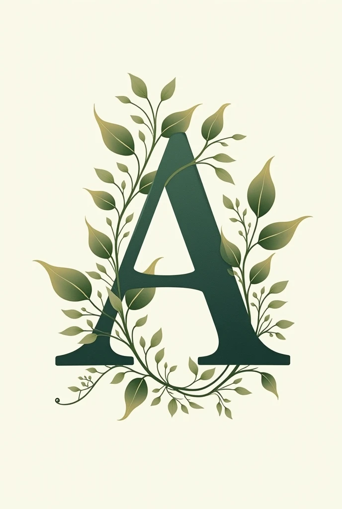 Leaves design with the letter A elegant unique what does not exist yet